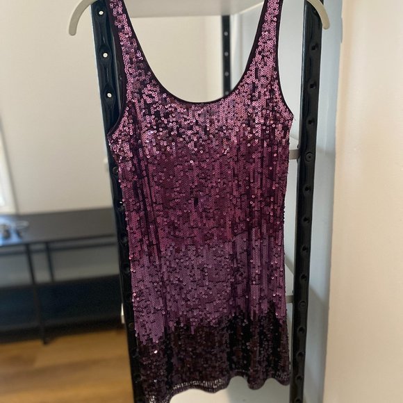 Express | Dresses | Express Purple Sequin Dress | Poshmark